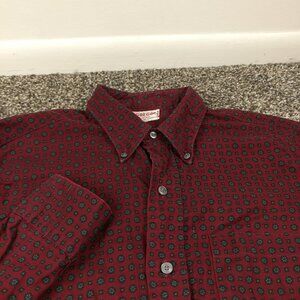 Vintage 50s 60s McGregor Shirt Floral Oxford Long Sleeve Button Up Mens Medium